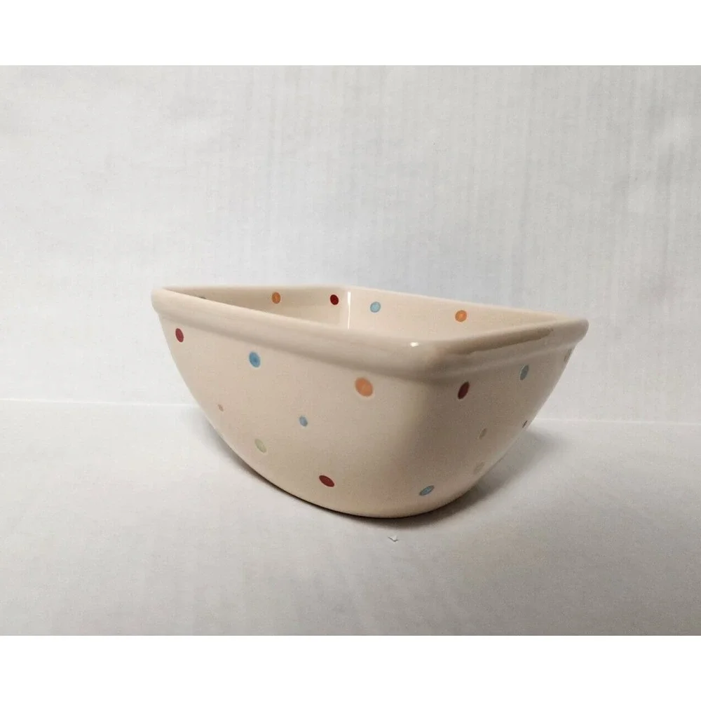 Temp-Tations Polka Dot square mixing bowl 6 7/8